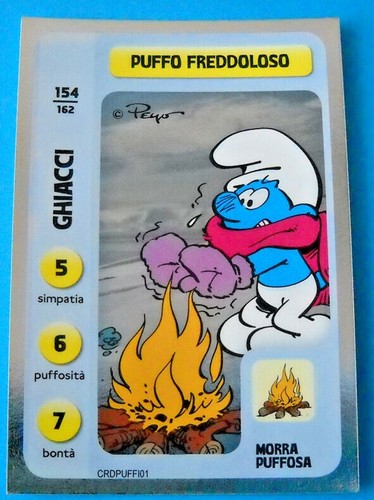 Figurina card conad puffi - figurina/card,