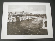 TARANTO, IL PONTE GIREVOLE 1910 Stampa foto repro Alinari la Repubblica