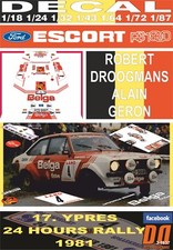 DECAL FORD ESCORT RS 180 MKII