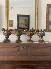 Quattro porta palme in legno lavorato