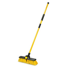 SCOPA SPAZZOLONE INDUSTRIALE A SPINTA GIALLA 35 CM MANICO TELESCOPICO 90-150 cm