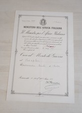 Regio Esercito  Africa Italiana Diploma Medaglia merito di guerra  Anno 1939