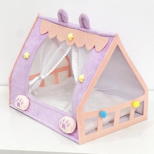 Letto per bambole con - , tenda