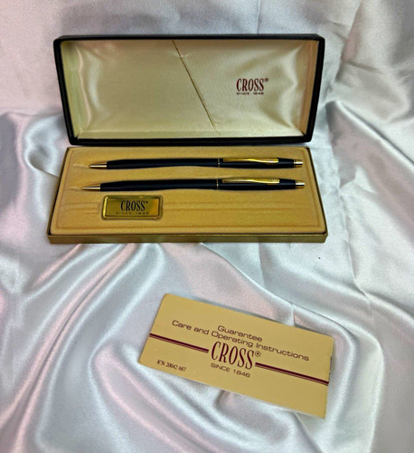 Cross metal pen set black - metal,