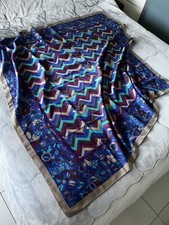 Missoni ZigZag Maxi Stola Sciarpa Foulard Lana Made in Italy 130x130 Multicolor