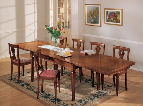 Tavolo legno rett all fino - rett., all.