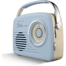 Akai A60014v radio vintage stile retrò radio portatile AM/FM con USB - venditore Regno Unito