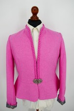 Kaiserjäger donna costume tradizionale Janker blazer taglia 44 cotone lino rosa abs. ottimo per