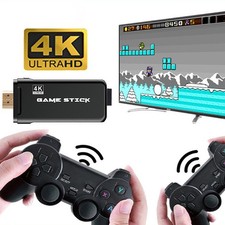  Game Stick Doppio Sistema Android TV Box e Gioco Con Controller Wireless 64G 