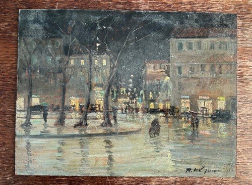 Quadro olio tavola - olio,