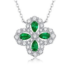 Collana trifoglio smeraldo