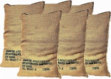 6 SACCHI JUTA DI CAFFè CAFE 70x100 SACCO TELA YUTA REGALI NATALE ARREDAMENTO