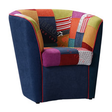 Poltrona in tessuto patchwork