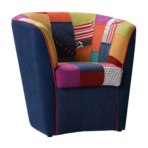 Poltrona tessuto patchwork - poltrona,