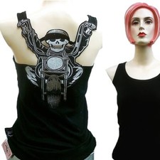 Chopper Biker Teschio Rock Serbatoio Maglia XS/S / M/L/XL/XXL