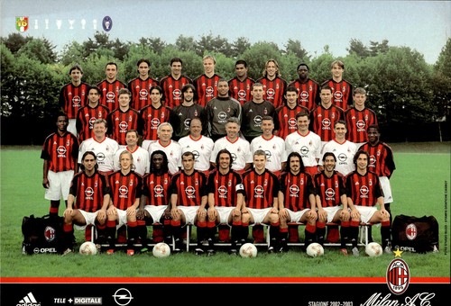 Cartolina squadra milan - squadra,