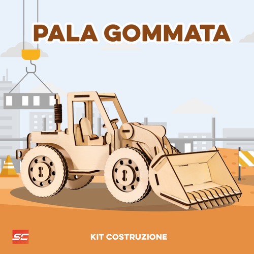 Pala gommata kit costruzione - gommata,