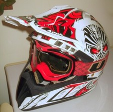 CASCO CROSS ENDURO AIROH ELMET + OCCHIALI UTOPIA.