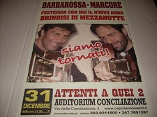 LUCA BARBAROSSA  - LOCANDINA POSTER TOUR " ATTENTI A QUEI DUE " 31 x 43 