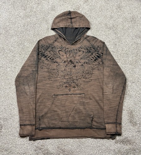 Y2k affliction felpa con - y2k,