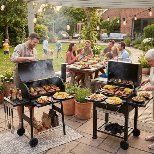 Barbecue carbone tamburo - carbone, a