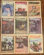 RARE! 9 Issues of "FREE 2 WHEEL" 1997 MOTORCYCLE MAGAZINE *FREE SHIPPING*