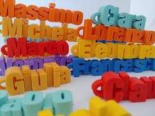 Portachiavi personalizzati con nome legno o stampa 3D