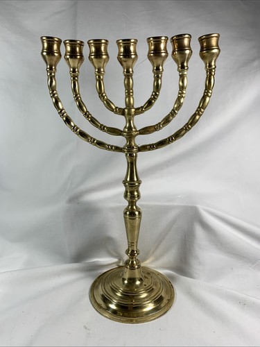 Candelabro menorah ottone - candelabro,