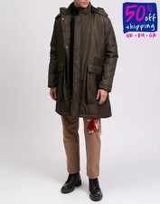 RRP €645 YOON Giacca Parka IT46 US36 S Imbottita Verde Cappuccio Rimovibile Made in Italy