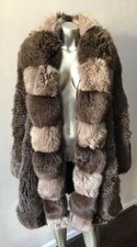 Cappotto midi Fendi rara pelliccia di volpe I Magnin russo zibellino marrone designer Italia L $60K