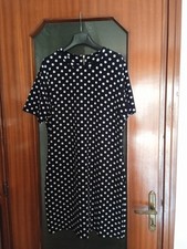 Vestito estivo nero a pois con maniche corte Conbipel donna 