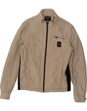 REFRIGIWEAR Giacca Bomber Cruz Uomo UK 36 Small Beige Colorblock Nylon AB10