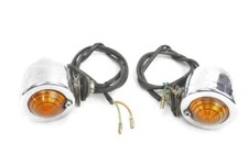 COPPIA FRECCE INDICATORI MOTO CUSTOM FLASHERS INDICATORS LEGGERI SEGNI DI USURA
