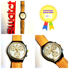 Swatch Chrono Usato SCM101 Sirio 1992 Vintage Orologio da polso Anni 90 Crono