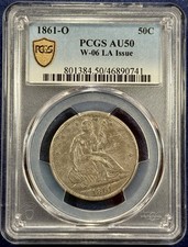 1861-O Seated Liberty Half