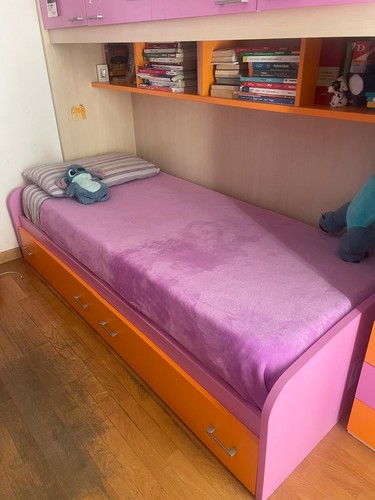 Letto singolo con cassetti - singolo,