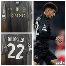 Maglia Calcio Napoli Di Lorenzo Champions League  Nera Ea7 Match Issue