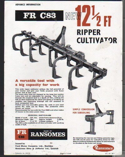 Ransomes c83 ripper - ransomes, c83"