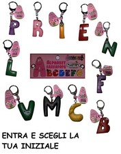 BARBAPAPA PLASTOY PORTACHIAVI CON LETTERA INIZIALE 4/5 CM KEYCHAIN SCEGLI LA TUA