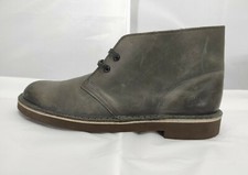 Clarks Bushacre 2 Chukka Desert Boots grigio pelle 15522 scarpe da uomo taglia 7M