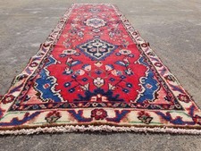 Vintage Traditional Handmade Persian Hamadan Wool Multicolor Rug 280x73cm