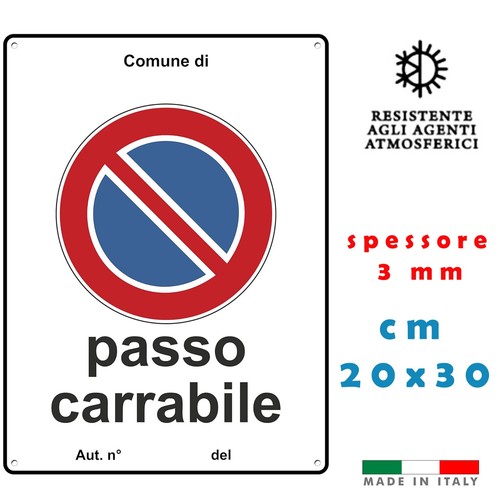 Cartello passo carrabile - cartello,