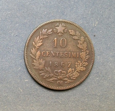 10 centesimi 1867 segno di