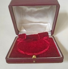 Antica scatola bordeaux  gioielli bracciale orologio vintage Italy 1950s usata