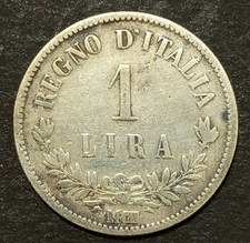 1 LIRA 1863 M BB MILANO LIRE