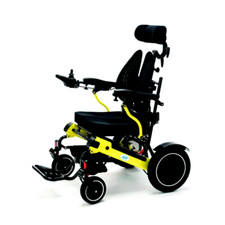 KSP Sedia A Rotelle Elettrica per disabili Maya Carrozzina pieghevole Giallo