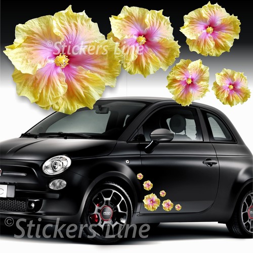 Adesivi fiori ibisco - adesivi,