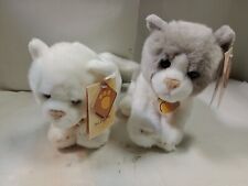 GATTO WHITE /WHITE GREY BIANCO /BIANCO GRIGIO  PLUSH & COMPANY  LIKE NEW!