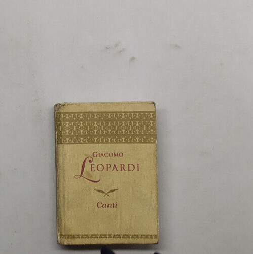 Canti giacomo leopardi - leopardi,, i