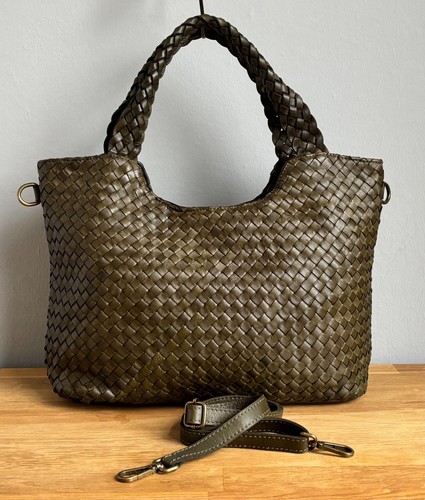 Borsa shopper tracolla verde